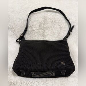 The SAK Black Crochet Shoulder Bag Purse Handbag